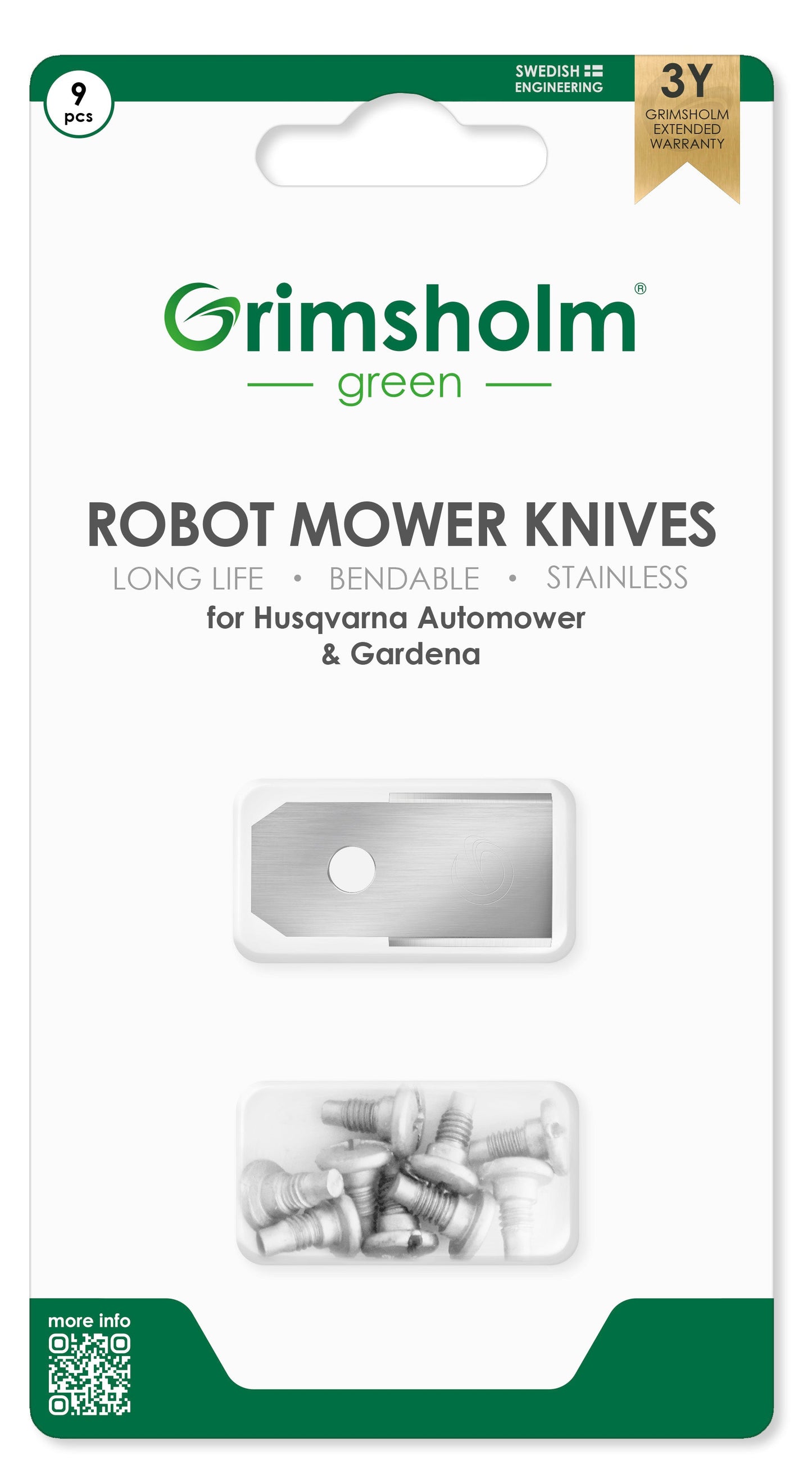 Kniver til Husqvarna, Gardena og McCulloch robotklipper