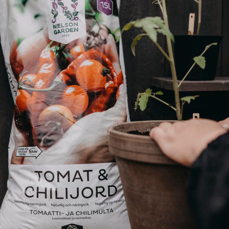 Tomat og chilijord 15 liter