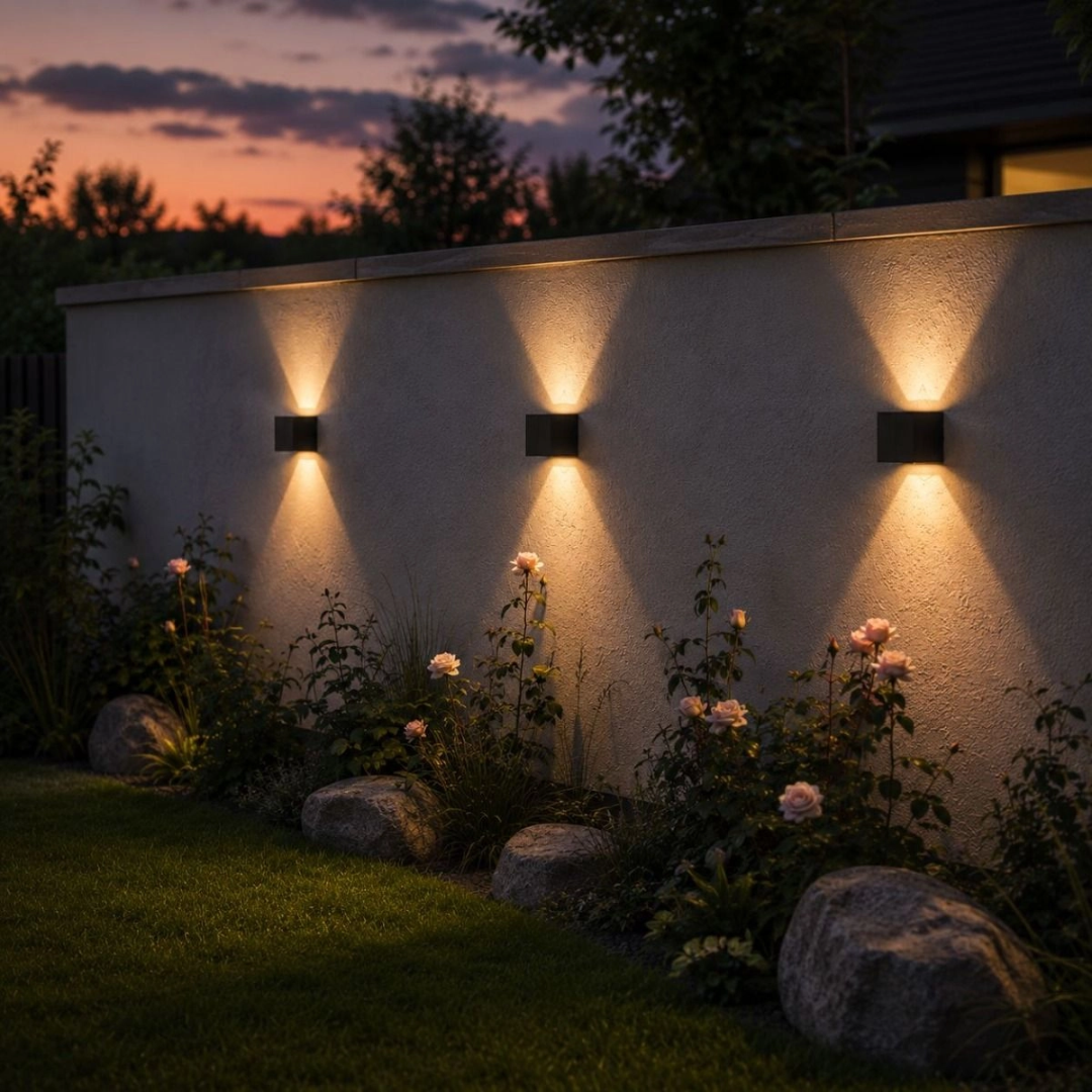 Omni solcelle vegglampe