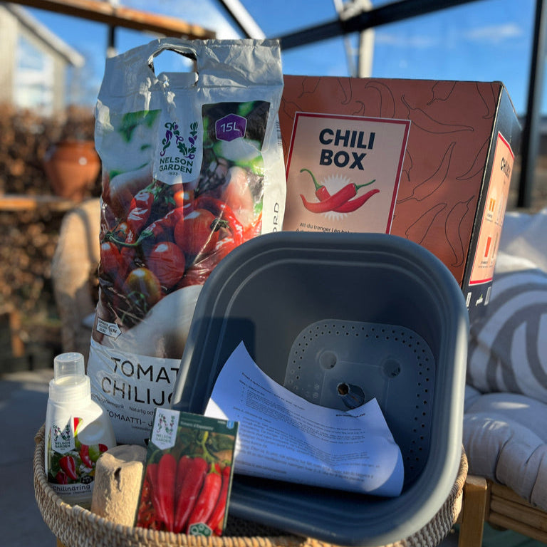 Chilibox- alt du trenger for å dyrke chili hjemme.