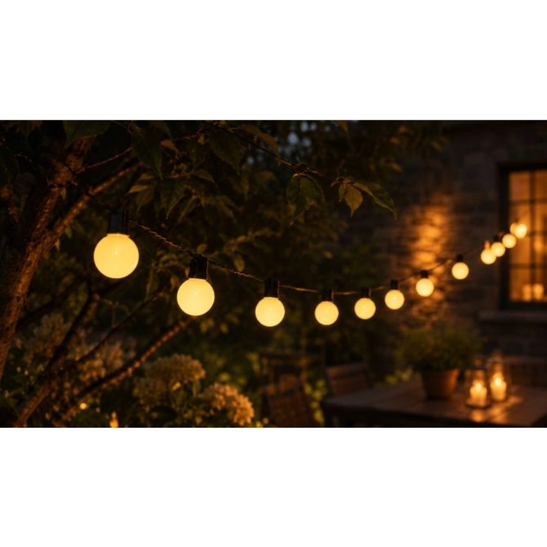 Aurora PRO Festoon solcellelysslynge – 20 pærer
